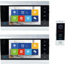 PNI Interfon video inteligent PNI SafeHome PT720MW cu 2 monitoare, WiFi, HD, P2P, monitor interior, aplicatie dedicata Tuya Smart, IP65