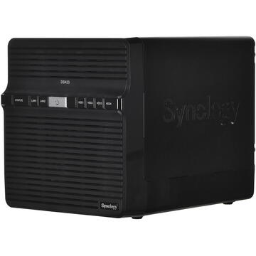 NAS Synology DiskStation DS423, 4 bay 3.5"/2.5", 2 GB RAM, 4-core CPU