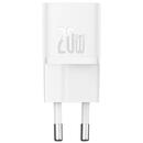 Baseus Mini wall charger GaN5 20W (white)
