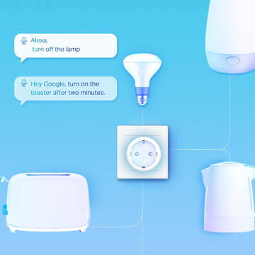 Prize inteligente TP-LINK Mini Tapo P115, Wi-Fi, monitorizare consum energie, voice control, 16A, compatible with Android / iOS, Amazon Alexa si Google Assistant, 220-240V, design compact, Alb