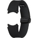 D-Buckle Hybrid Eco-Leather Band pentru Galaxy Watch6, Normal (M/L), Black