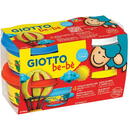 Giotto Plastilina standard, 4 culori(alb, albastru, rosu, galben) x 100 grame/borcan, GIOTTO be-be