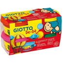 Giotto Plastilina standard, 4 culori(magenta, rosu, galben, verde) x 100 grame/borcan, GIOTTO be-be