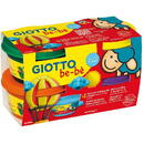 Giotto Plastilina standard, 4 culori(verde, rosu, galben, mov) x 100 grame/borcan, GIOTTO be-be