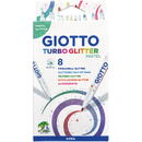Giotto Carioca cu sclipici, 8 culori/blister, GIOTTO Turbo Glitter