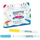 Giotto Carioca cu sclipici, 6 culori/blister, GIOTTO Turbo Glitter