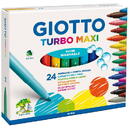 Giotto Carioca lavabila, varf 5mm, 24 buc/cutie, GIOTTO Turbo Maxi