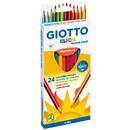 Creioane colorate, cutie carton, 24 culori/set, GIOTTO Elios