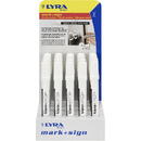 LYRA Marker cu creta, pentru table de scris, varf 2-4.0mm, 20 buc/display LYRA - alb