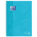OXFORD Caiet cu spirala, OXFORD Europeanbook 1, A4+, 80 file-90g/mp, hardcover bleu pastel, Scribzee-mate
