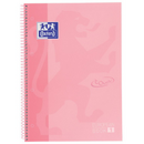 OXFORD Caiet cu spirala, OXFORD Europeanbook 1, A4+, 80 file-90g/mp, hardcover roz pastel, Scribzee-mate