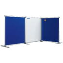 Smit Visual Supplies Perete despartitor cu panou textil albastru 180 x 120 cm, SMIT