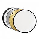 Generic Blenda rotunda reflexie-difuzie 5 in 1 difuzie gold silver negru alb 60cm