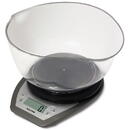 Salter 1024 SVDR14 Electronic Kitchen Scales with Dual Pour Mixing Bowl silver