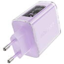 Acefast A45, 2x USB-C, 1xUSB-A, 65W PD violet