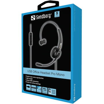 Căști Sandberg 126-14 USB Office Headset Pro Mono
