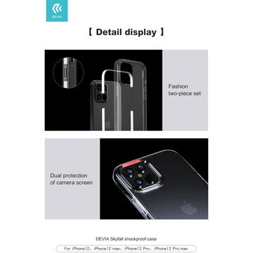 Husa Devia Skyfall shockproof case iPhone 12 Pro Max white
