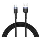 Tellur Data cable, USB to Type-C, LED Light, Nylon, 2m black