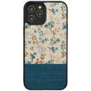 MAN&WOOD case for iPhone 12/12 Pro blue flower black