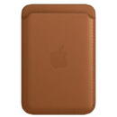 Apple Portofel Apple, Leather, MagSafe pentru iPhone, MHLT3ZM/A, Saddle Brown