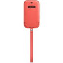 Leather Sleeve with MagSafe pentru iPhone 12 mini, Pink Citrus