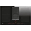 Incorporabila  HAIH8IFMCE Inductie, 4 zone de gatit, Zona Double Bridge, Control tactil, Indicator de caldura reziduala, Timmer, Booster, Incalzire automata, Hota recirculare, Clasa A, 80 cm, Negru