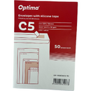 Optima Plic C5 (229x162mm), lipire siliconica, 50 buc/set, Optima - alb
