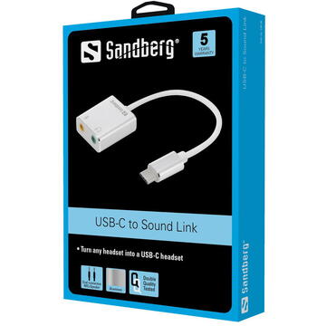 Accesorii Audio Hi-Fi Sandberg 136-26 USB-C to Sound Link