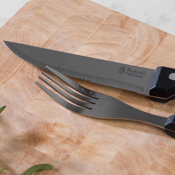 Vesela pentru masa si tacamuri Russell Hobbs RH000431EU Steak knife and fork set 12pcs black