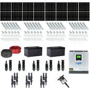 PNI Kit fotovoltaic cu 8 panouri 370W monocristalin, 120 celule, 11A, include set conectori, cablu solar, accesorii de montaj, invertor solar si Dongle WLAN