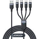 JOYROOM USB cable 4in1 USB-A - 2 x USB-C / Lightning / Micro for charging and data transmission 1.2m Joyroom S-1T4018A18 - black