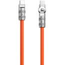 Dudao Angled cable USB C - USB C 120W 1m rotation 180° Dudao - orange