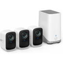 eufy eufyCam 3C S300, 4K Ultra HD, BionicMind™, Nightvision, Homebase 3 + 3 camere video eufyCam 3C