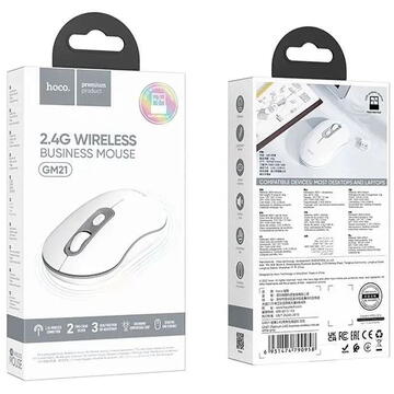 Mouse Mouse Wireless  1000-1600 DPI - Hoco (GM21) - White
