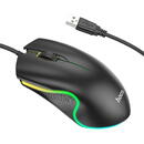 Hoco Mouse cu Fir USB, Lumini RGB, 1.4m, 1000 DPI - Hoco (GM19) - Black