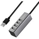 Hoco Hub USB la 4x USB 2.0, 480Mbps, 5V - Hoco (HB1) - Tarnish