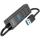 Hoco Hoco - Docking Station Easy Mix 4in1 (HB25) - USB to USB 3.0, 3x USB 2.0 - Black