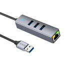 Hoco Hoco - Docking Station Easy Link (HB34) - USB to USB3.0, Ethernet, 1000Mbps - Metal Gray