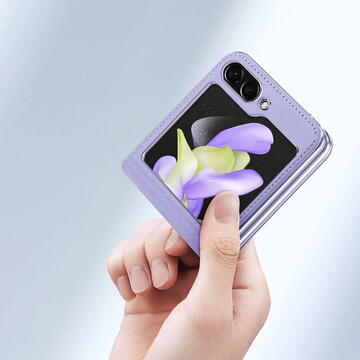 Husa Samsung Galaxy Z Flip5 5G Flip Leather Case Wallet Back Cover Dux Ducis Bril - Purple