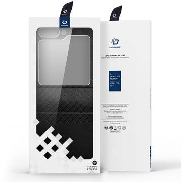 Husa Samsung Galaxy Z Flip5 5G Flip Leather Case Wallet Back Cover Dux Ducis Bril - Black