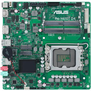 Placa de baza Asus MB H610T D4-CSM     S.1700 MITX USB2.0/3.2,DP,HDMI,LAN
