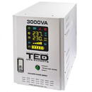 Ted Electric UPS 3000VA/2100W runtime extins utilizeaza doi acumulatori (neinclusi) pentru CENTRALE TERMICE TED001672