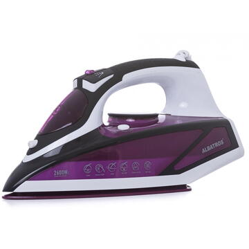 Fier de calcat Albatros FUCHSIA,2600 W,Funcţie stropire Indicator funcţionare, Funcţie de auto-curăţare, Funcţie anti-picurare, Funcţie anticalcar