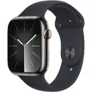 Apple Watch Series 9 GPS + Cellular 45mm Graphite Stainless Steel Case with Sport Band M/L Midnight