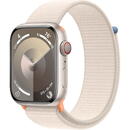 Apple Watch Series 9 GPS + Cellular 45mm Starlight Aluminium Case with Sport Loop Starlight