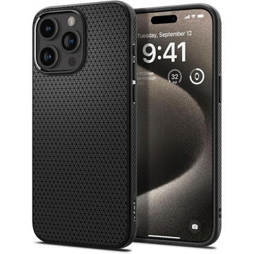 Husa SPIGEN Husa pentru iPhone 15 Pro Max - Liquid Air - Matte Black