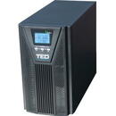 UPS 2000VA Online dubla conversie managenent 3 schuko TED Electric TED003980