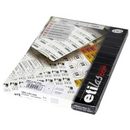 Etilux Etichete autoadezive 4/A4, 192 x 61mm, 100 coli/top, pentru bibliorafturi, ETILASCOP - albe
