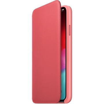 Husa Apple Folio pentru iPhone XS Max, Peony Pink