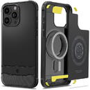 Husa MagSafe pentru Apple iPhone 15 Pro, Spigen, Rugged Armor Matte, Neagra ACS06703